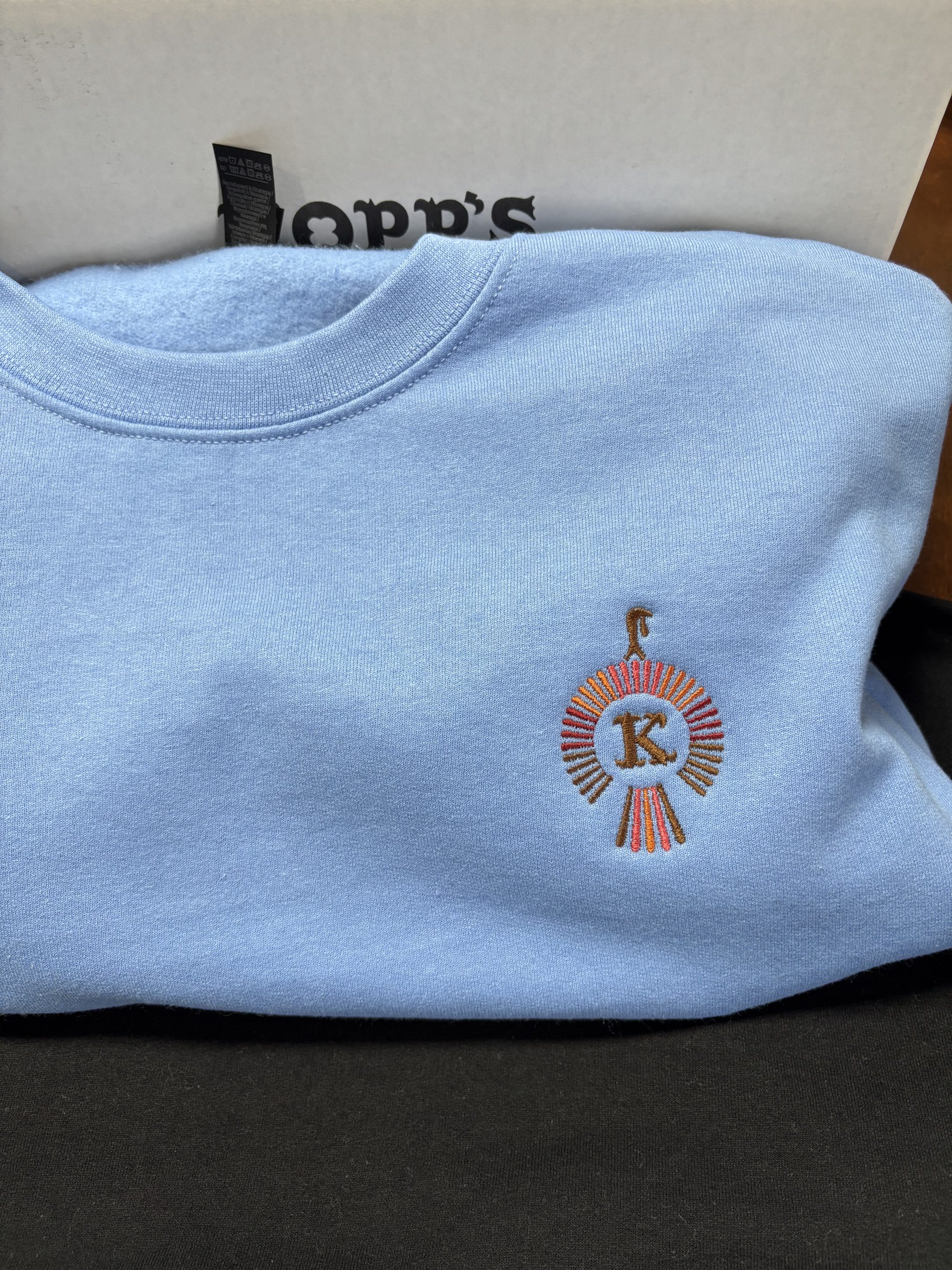 Blue Thanksgiving Logo Crewneck